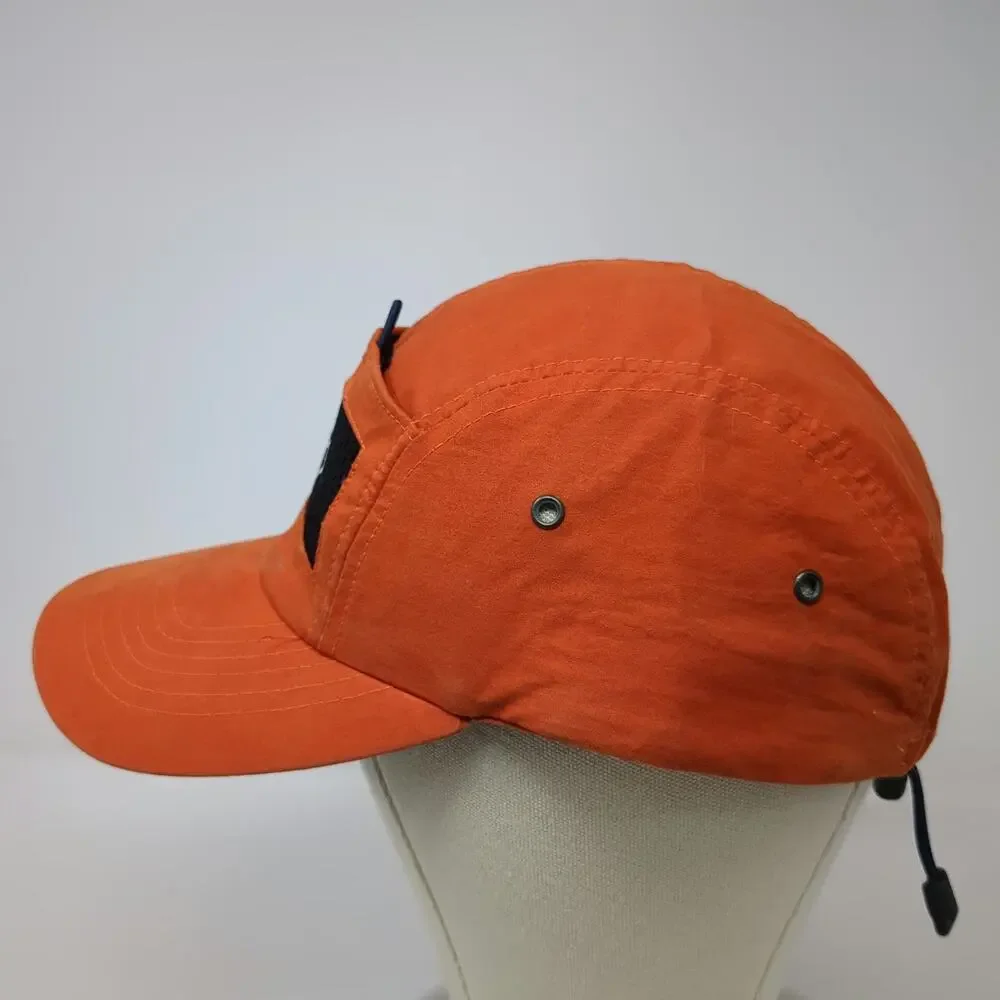 5 Panel Orange Hat One Size Strapback Mesh Patch Ski Graphic Blue Loop Cotton